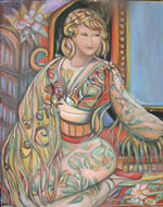 painting orientale danse